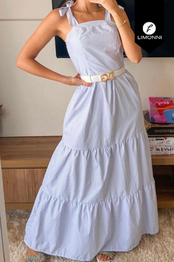Vestidos para mujer Limonni Mailia LI3725 Maxidress blanco
