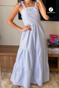 Vestidos para mujer Limonni Mailia LI3725 Maxidress blanco