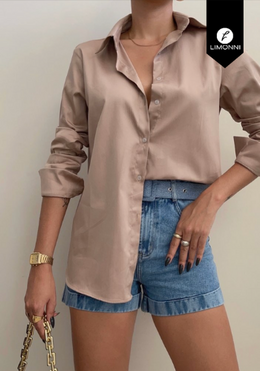 Blusas para mujer Limonni Visionary LI3750 Camiseras beige