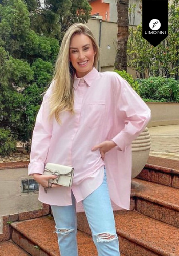 Blusas para mujer Limonni Visionary LI3762 Camiseras rosado