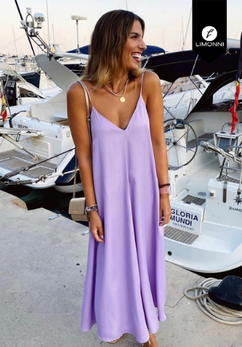 Vestidos para mujer Limonni Mailia LI3764 Maxidress purpura