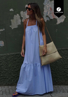Vestidos para mujer Limonni Mailia LI3765 Maxidress azul cielo