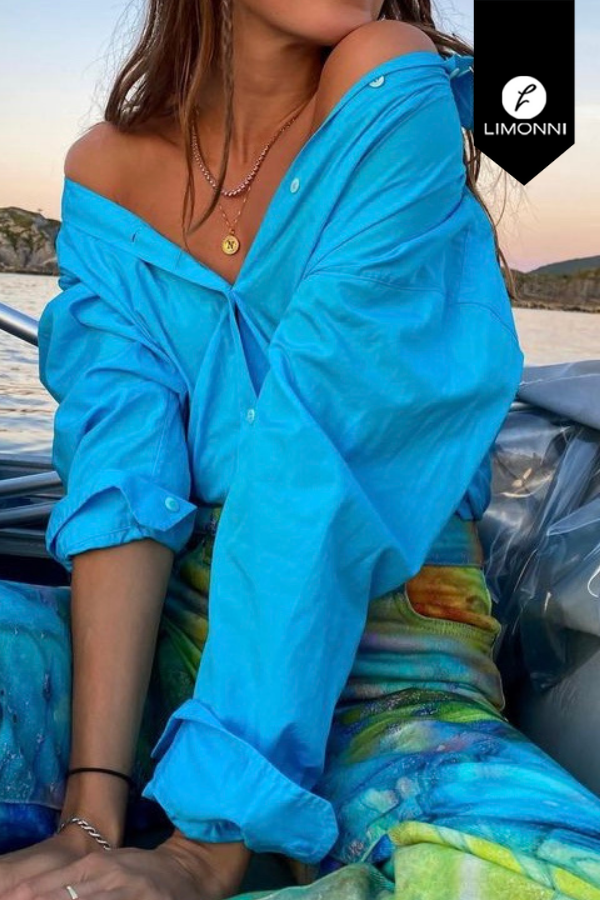 Blusas para mujer Limonni Mailia LI3774 Camiseras azul