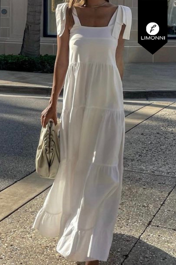Vestidos para mujer Limonni Mailia LI3782 Maxidress blanco