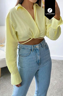 Blusas para mujer Limonni Mailia LI3784 Camiseras amarillo
