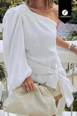 Blusas para mujer Limonni Mailia LI3785 Casuales blanco