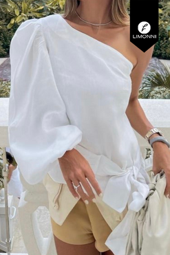 Blusas para mujer Limonni Mailia LI3785 Casuales blanco