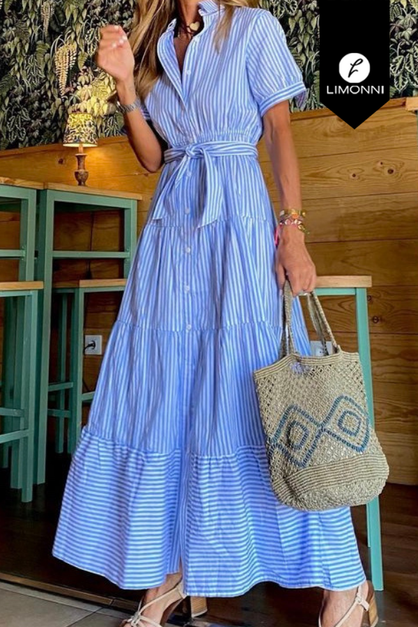 Vestidos para mujer Limonni Mailia LI3786 Maxidress blanco