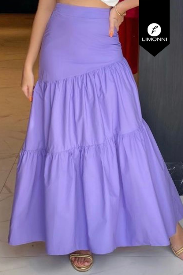 Faldas para mujer Limonni Mailia LI3794 Largos elegantes lila