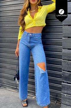 Blusas para mujer Limonni Mailia LI3798 Camiseras amarillo