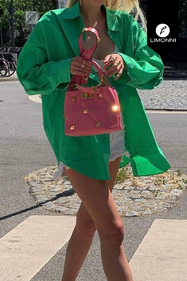 Blusas para mujer Limonni Mailia LI3801 Camiseras verde esmeralda