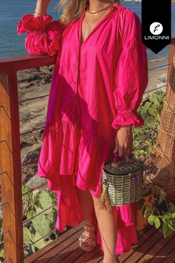 Vestidos para mujer Limonni Mailia LI3805 Maxidress fuscia