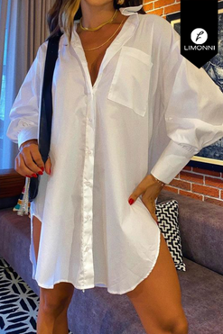 Vestidos para mujer Limonni Mailia LI3807 Cortos Casuales blanco