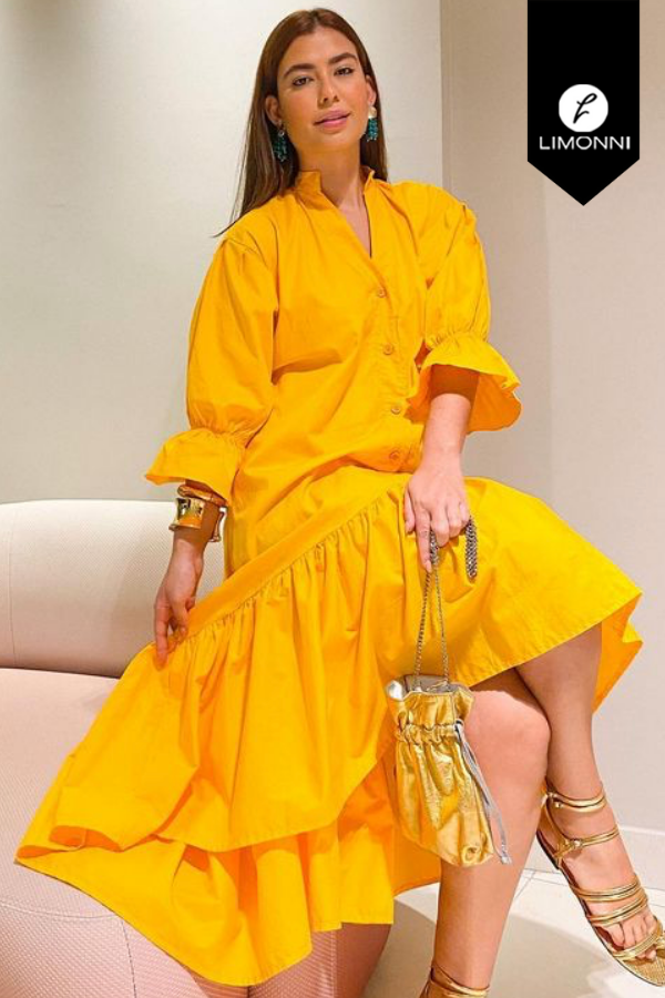 Vestidos para mujer Limonni Mailia LI3808 Maxidress amarillo