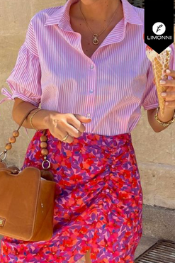 Blusas para mujer Limonni Mailia LI3811 Camiseras rosa
