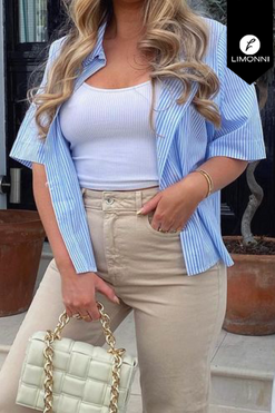 Blusas para mujer Limonni Mailia LI3821 Camiseras blanco