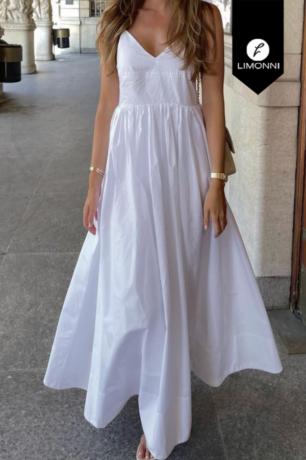 Vestidos para mujer Limonni Mailia LI3823 Maxidress blanco