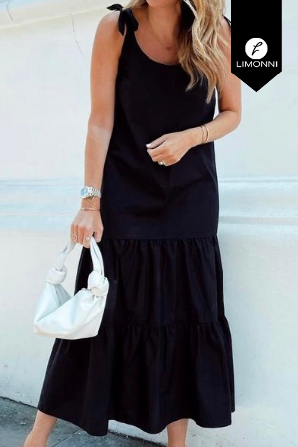 Vestidos para mujer Limonni Mailia LI3824 Maxidress negro