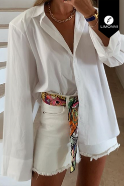 Blusas para mujer Limonni Mailia LI3828 Camiseras blanco