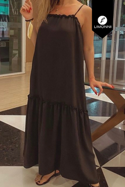 Vestidos para mujer Limonni Mailia LI3835 Maxidress negro