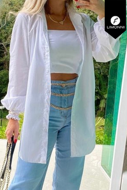Blusas para mujer Limonni Mailia LI3841 Camiseras blanco