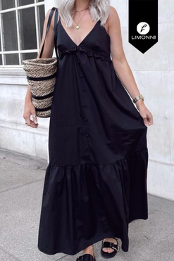 Vestidos para mujer Limonni Mailia LI3850 Maxidress negro