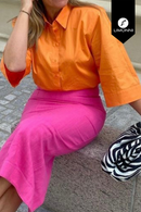 Blusas para mujer Limonni Mailia LI3852 Camiseras naranja