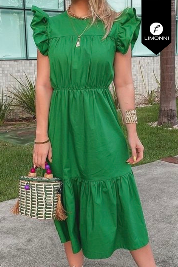 Vestidos para mujer Limonni Mailia LI3854 Maxidress verde esmeralda