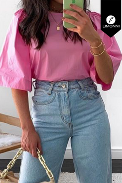 Blusas para mujer Limonni Mailia LI3875 Casuales rosado