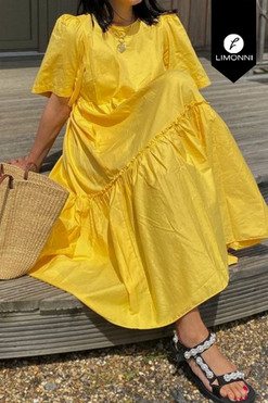 Vestidos para mujer Limonni Mailia LI3885 Maxidress amarillo