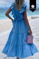 Vestidos para mujer Limonni Mailia LI3890 Maxidress azul cielo