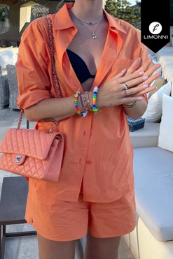 Blusas para mujer Limonni Mailia LI3894 Camiseras naranja