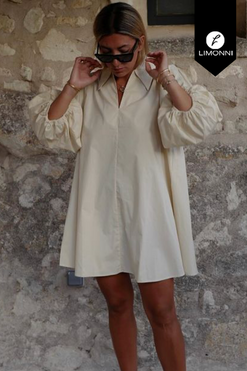 Vestidos para mujer Limonni Mailia LI3898 Cortos Casuales beige