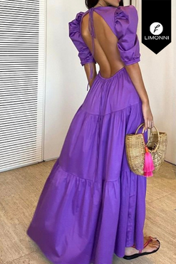 Vestidos para mujer Limonni Mailia LI3899 Maxidress purpura