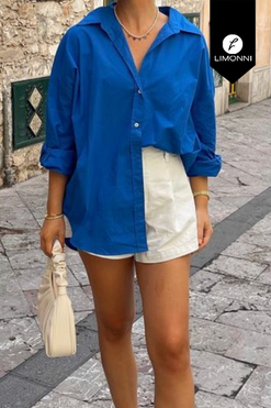 Blusas para mujer Limonni Mailia LI3905 Camiseras azul rey