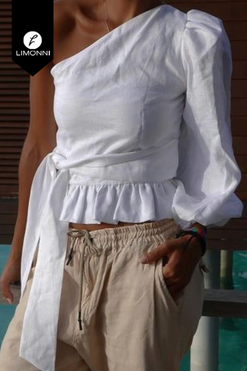 Blusas para mujer Limonni Mailia LI3914 Casuales blanco