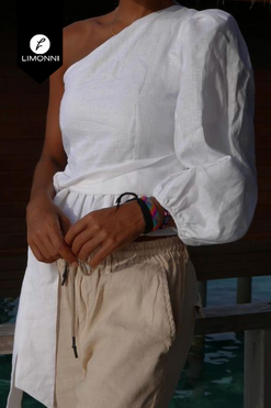 Blusas para mujer Limonni Mailia LI3914 Casuales blanco