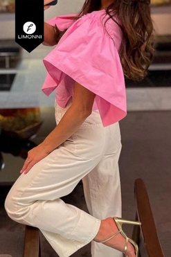 Blusas para mujer Limonni Mailia LI3916 Casuales rosado
