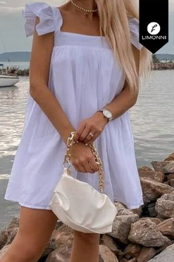 Vestidos para mujer Limonni Mailia LI3932 Cortos Casuales blanco