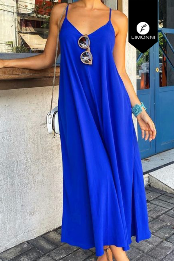 Vestidos para mujer Limonni Mailia LI3935 Maxidress azul rey