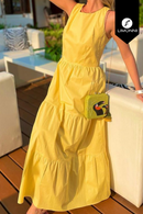 Vestidos para mujer Limonni Mailia LI3947 Maxidress amarillo