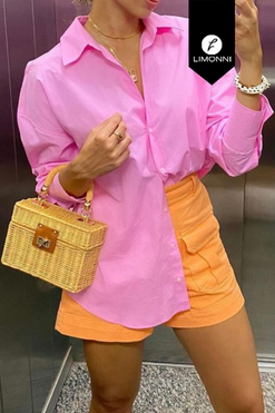 Blusas para mujer Limonni Mailia LI3948 Camiseras rosado