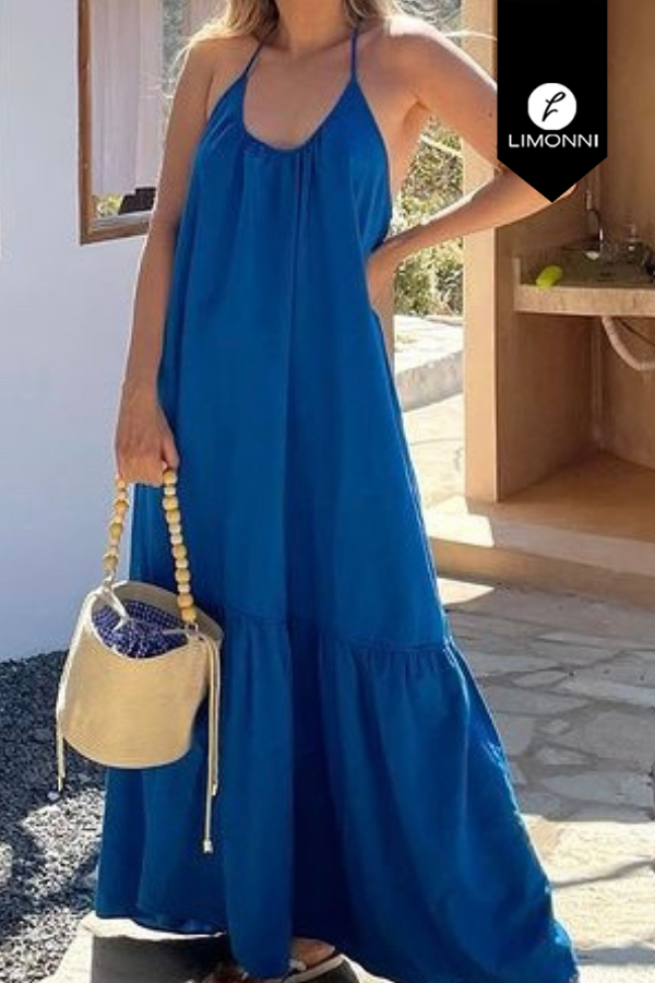 Vestidos para mujer Limonni Mailia LI3949 Maxidress azul rey