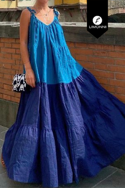 Vestidos para mujer Limonni Mailia LI3951 Maxidress azul