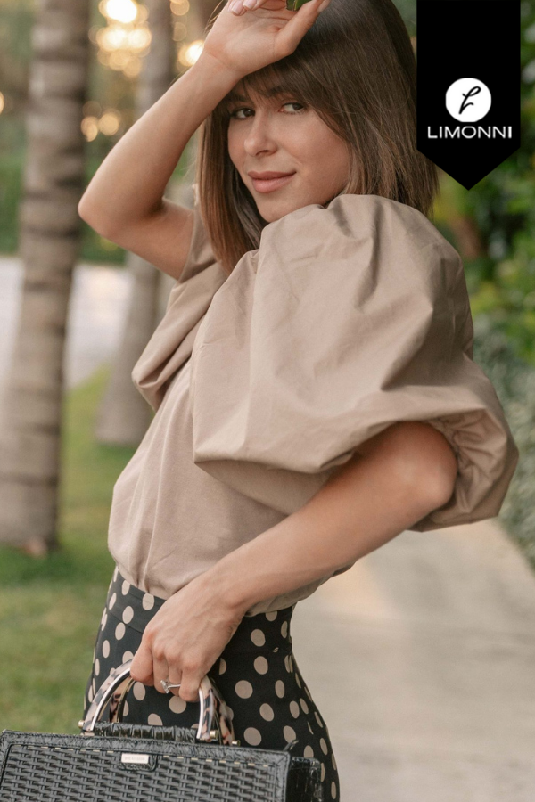 Blusas para mujer Limonni Mailia LI3952 Casuales beige