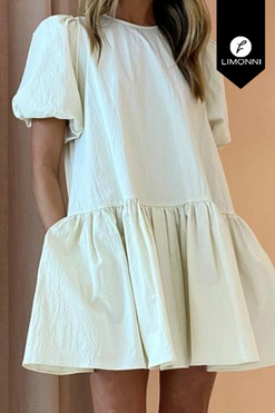 Vestidos para mujer Limonni Mailia LI3960 Cortos Casuales blanco