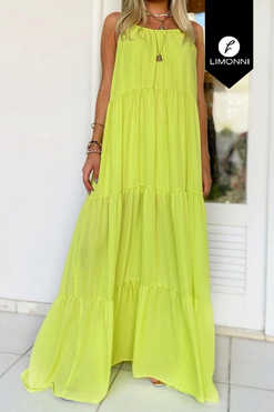 Vestidos para mujer Limonni Mailia LI3961 Maxidress blanco