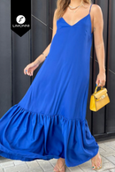 Vestidos para mujer Limonni Mailia LI3962 Maxidress azul rey
