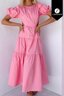 Vestidos para mujer Limonni Mailia LI3968 Maxidress rosado