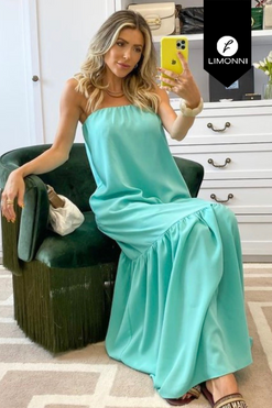 Vestidos para mujer Limonni Mailia LI3979 Maxidress agua